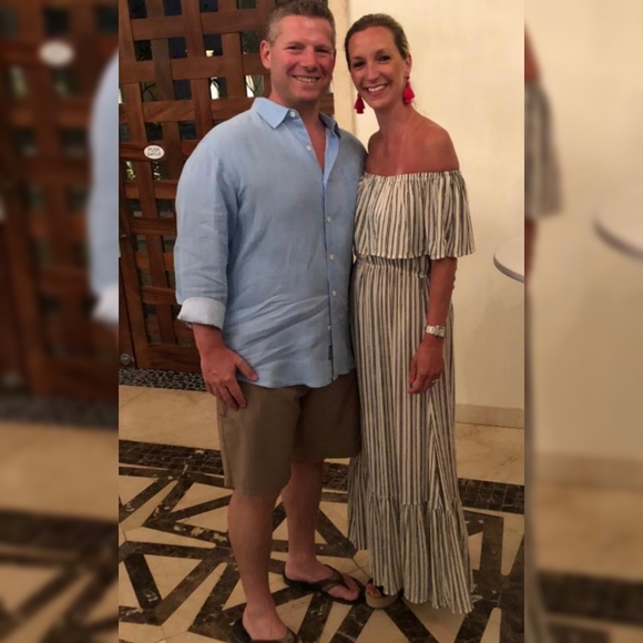 Billabong Off the Shoulder Maxi Dress Size M - Picture 2 of 2